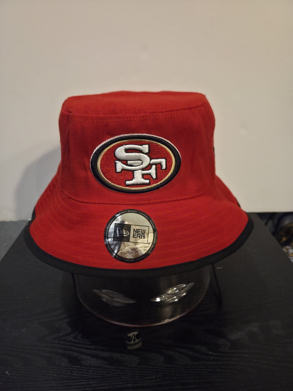 San Francisco 49ers NFL New Era Red Adult Bucket Hat. New